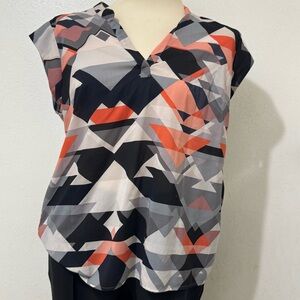 The Limited Multicolor Geometric Blouse